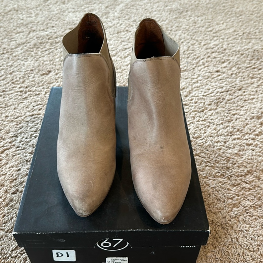 Sixty seven ankle booties, taupe